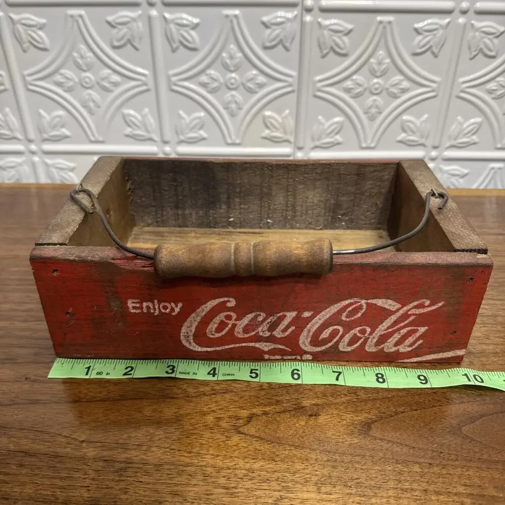 Handmade Coca-Cola Box With Handle Carrier